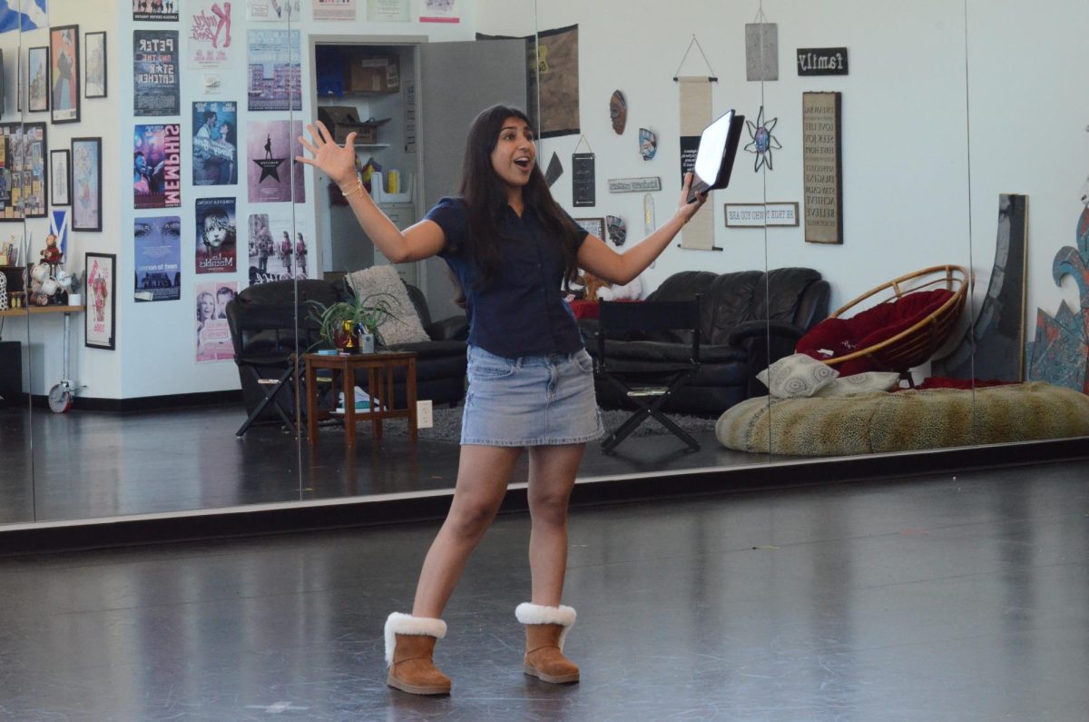 Aarya Vaidya (10) performs as the soothsayer Nostradamus during auditions for the musical Something Rotten. Students auditioned for roles in the production during the week of Sept. 15.