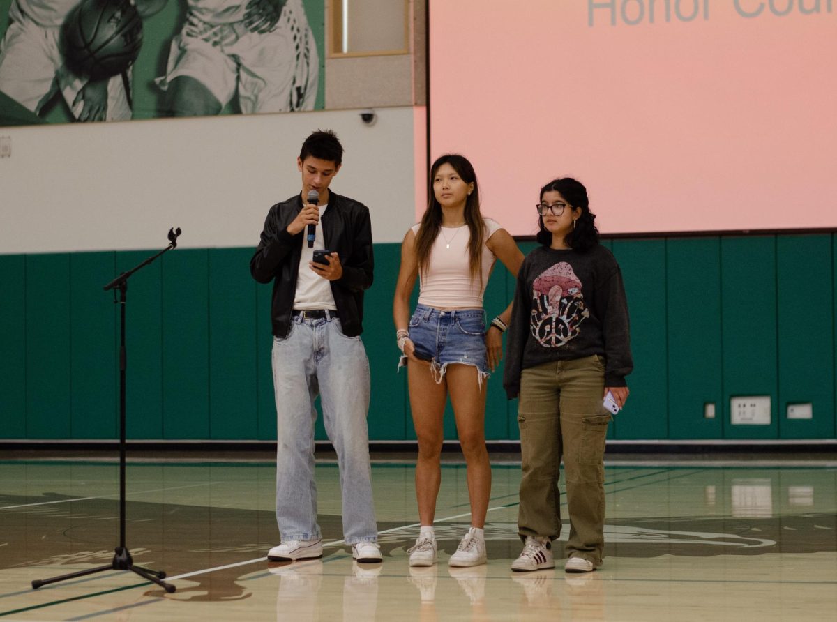 Honor Council representatives Yash Greene (12), Linda Zeng (12) and Suhana Bhandare (12) share new initiatives. They will be prioritizing visibility and transparency.
