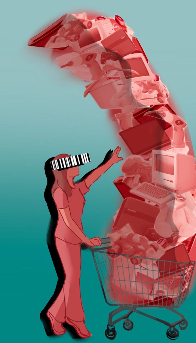 Last year, 131.7 million Americans made a purchase on Black Friday. 2024’s Black Friday also saw a record $10.8 billion in online sales, a 10.2% year-over-year increase. (Illustration by Emma Li)