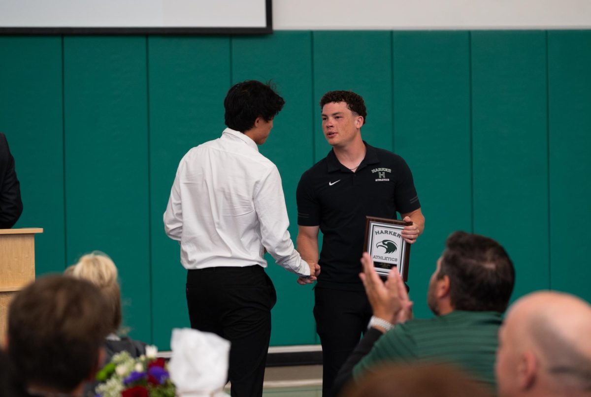 Student-athletes, their family members and coaches gathered for the annual Athletic Award Ceremony at 7 p.m. in the Zhang Gymnasium on May 22.
